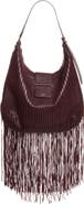 Jimmy Choo Bar Medium Leather Fringe Hobo