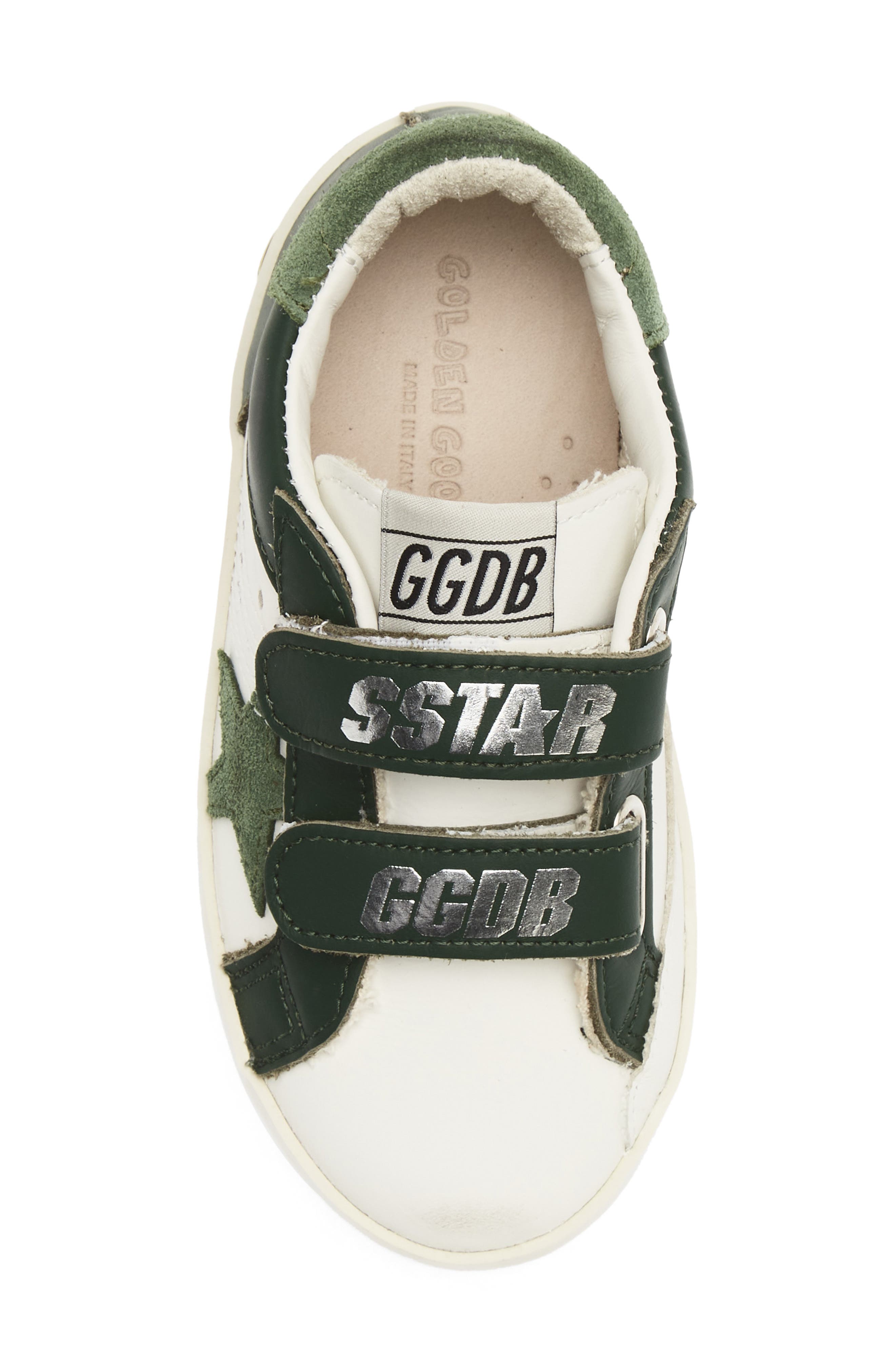 Kids' Old School Sneaker, Alternate, color, WHITE/ GREEN