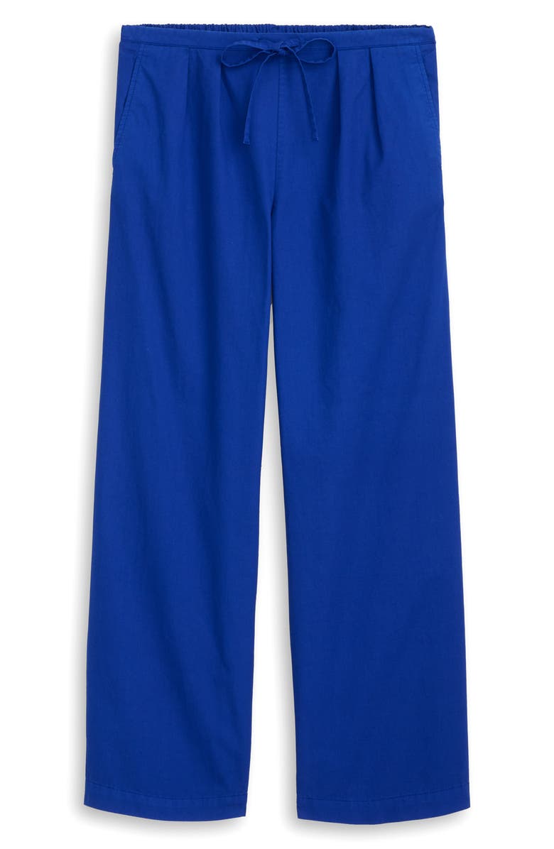 Alex Mill Hudson Pleated Wide Leg Cotton Twill Pants, Alternate, color, Cobalt Blue