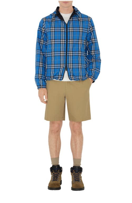 Burberry Gabardine Shorts In Blue
