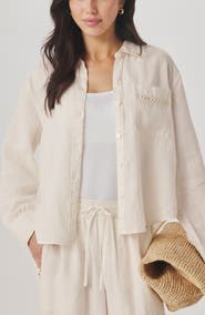 Splendid Stella Linen Button Down Shirt