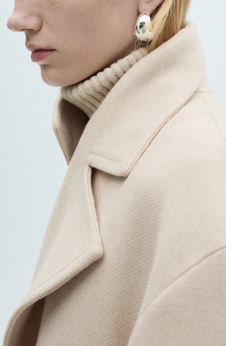 MANGO Manteco Wool Blend Oversize Longline Coat, Alternate, color,