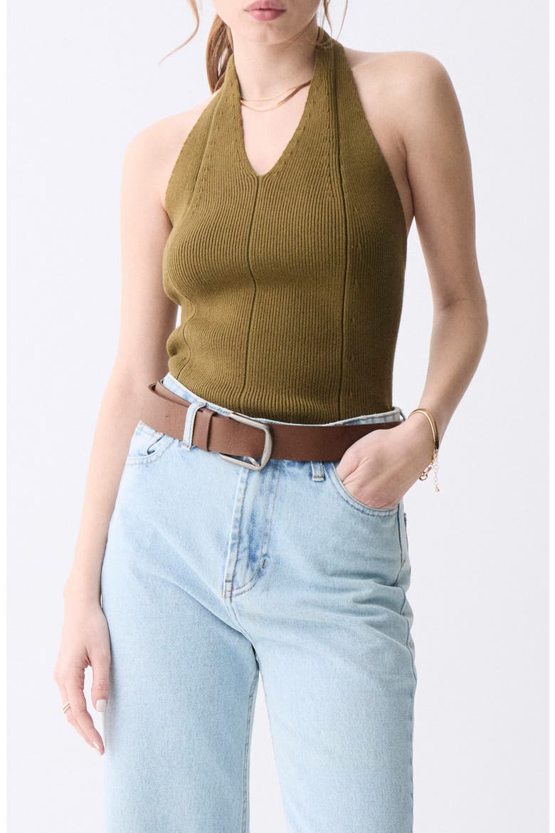 Belmonte Halter Sweater, Main, color, ARMY