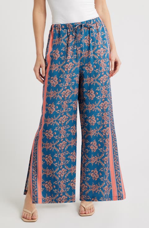 Floral Side Slit Lounge Pants