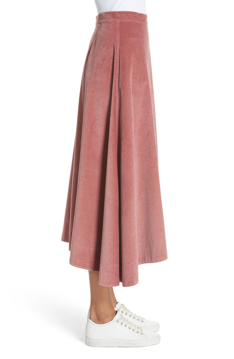 Elizabeth and James Danielle Corduroy Midi Skirt, Alternate, color, 