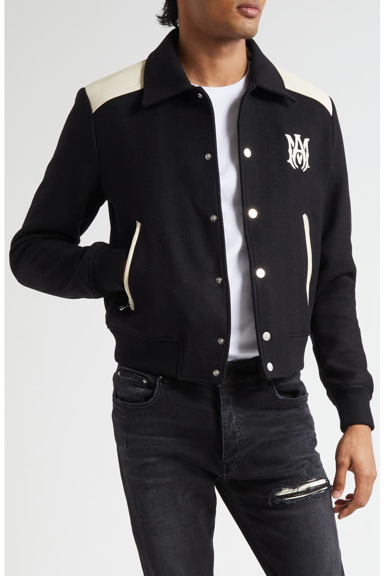 MA Mixed Media Band Jacket, Main, color, BLACK