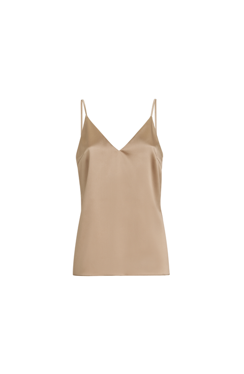 Stretch silk satin camisole