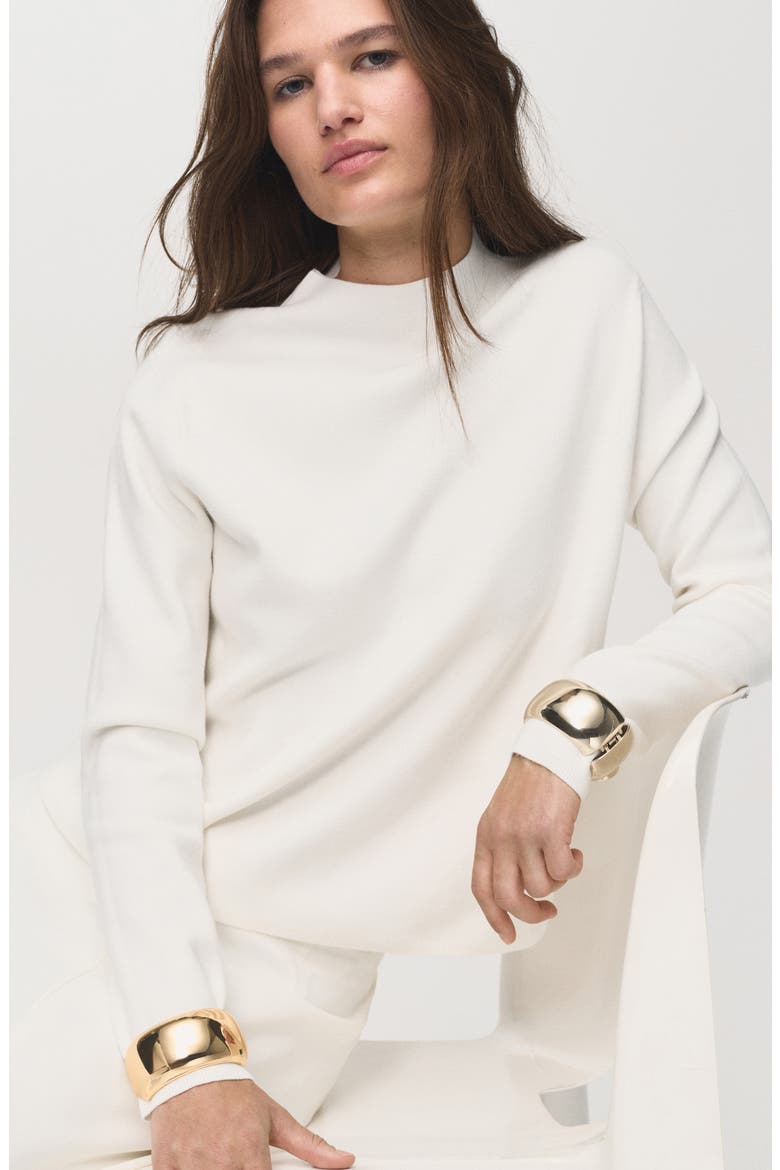 Funnel Neck Sweater, Alternate, color, ECRU