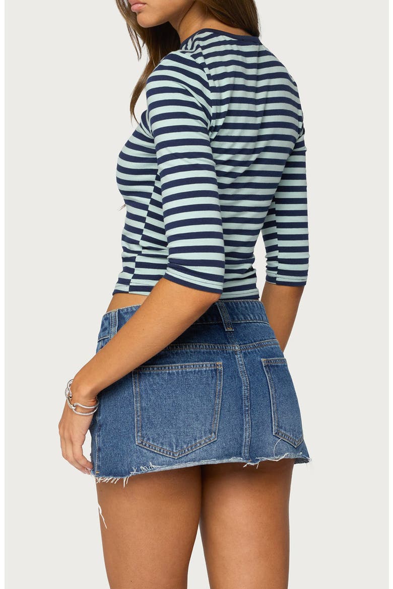 Esti Stripe Stretch Cotton Top, Alternate, color, LIGHT-BLUE-AND-NAVY