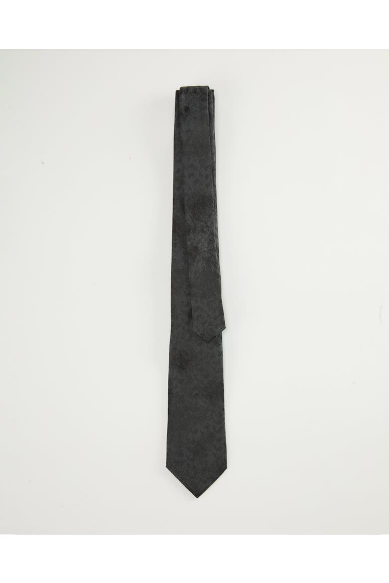 Marble Cloud Silk Jacquard Tie, Alternate, color, Obsidian