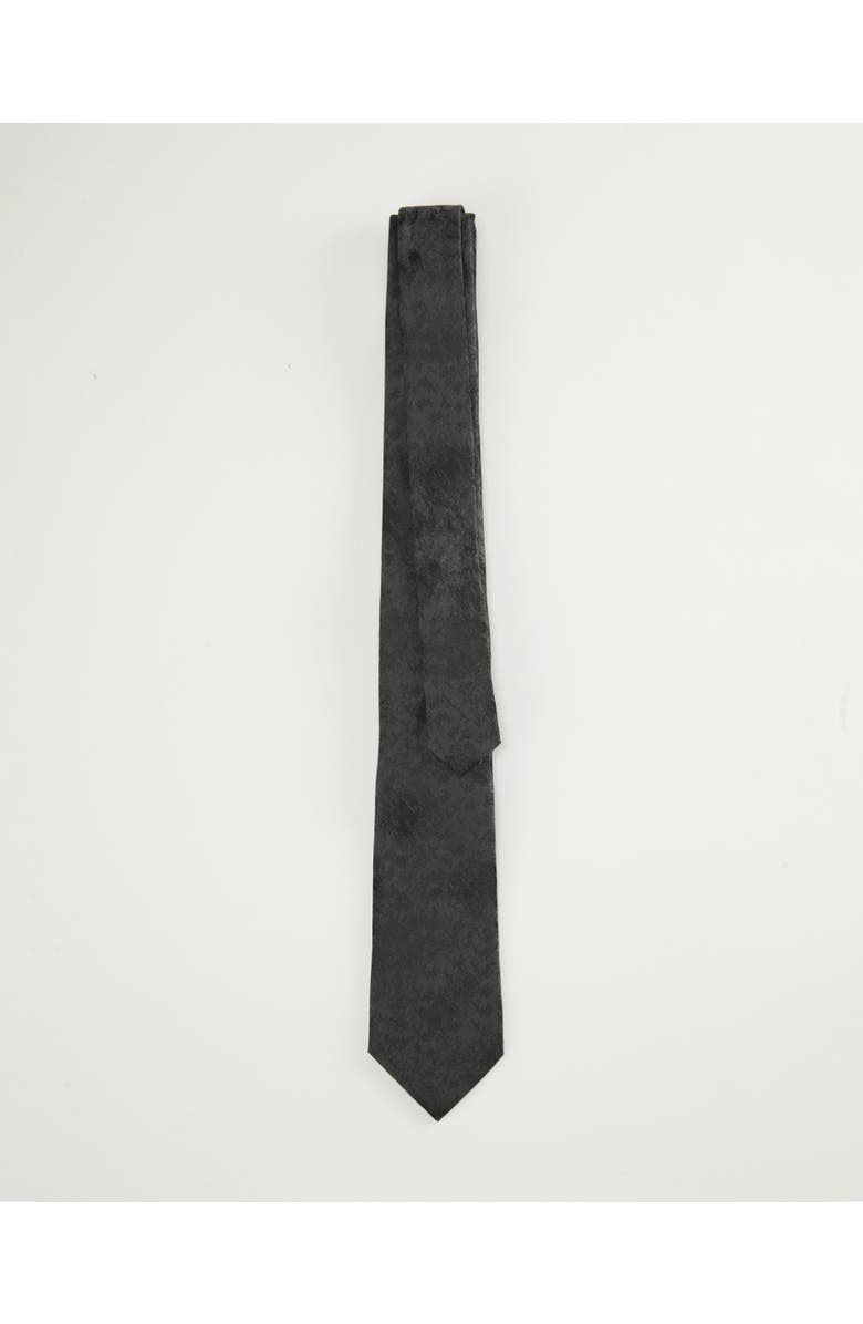 Knottery & Co Marble Cloud Silk Jacquard Tie, Alternate, color, Obsidian