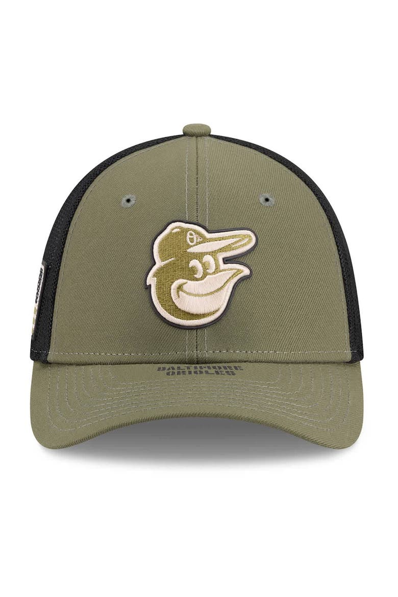 Men's New Era  Olive Baltimore Orioles 2026 Armed Forces Day 39THIRTY M-Crown Flex Hat, Alternate, color, Olive