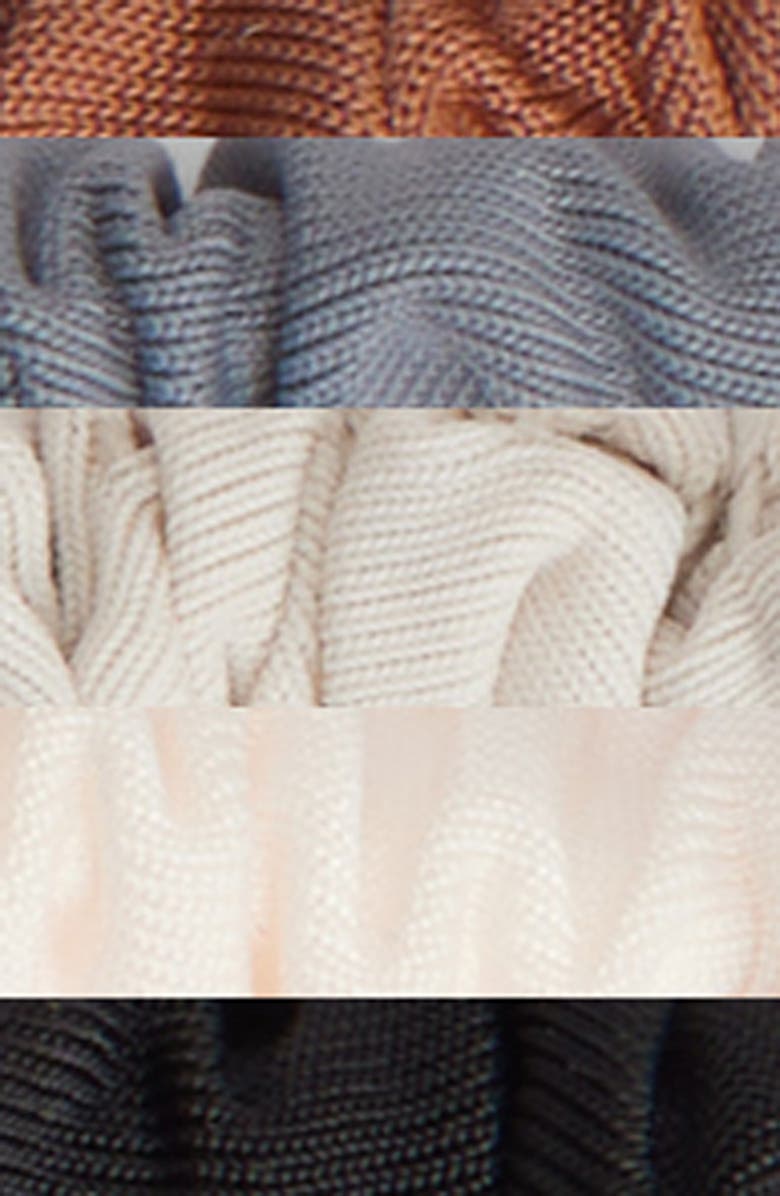 L. Erickson 5-Pack Assorted Performance Scrunchies, Alternate, color, Truffle