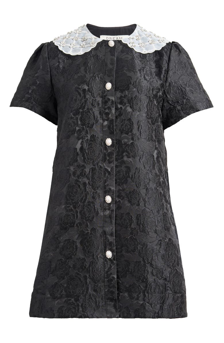 Sister Jane Chandelier Floral Jacquard Minidress, Alternate, color, Black