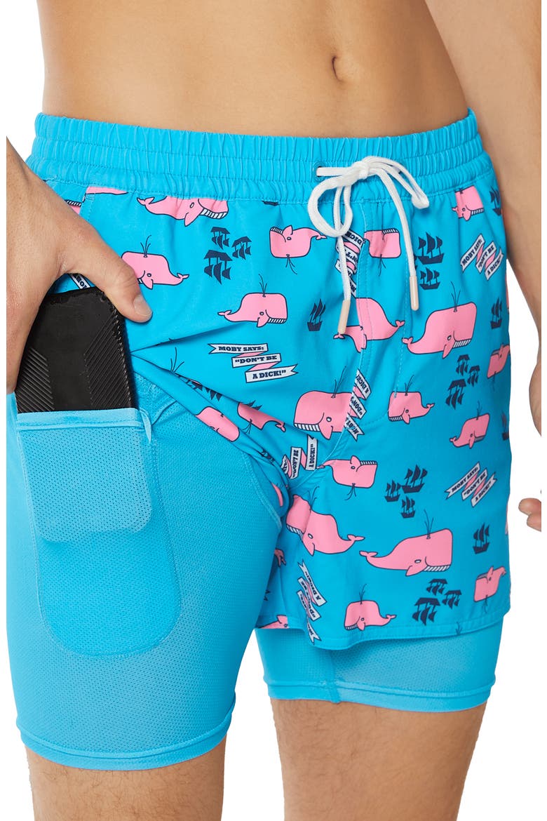 Moby Says Game Changer Swim Trunks, Alternate, color, CYAN