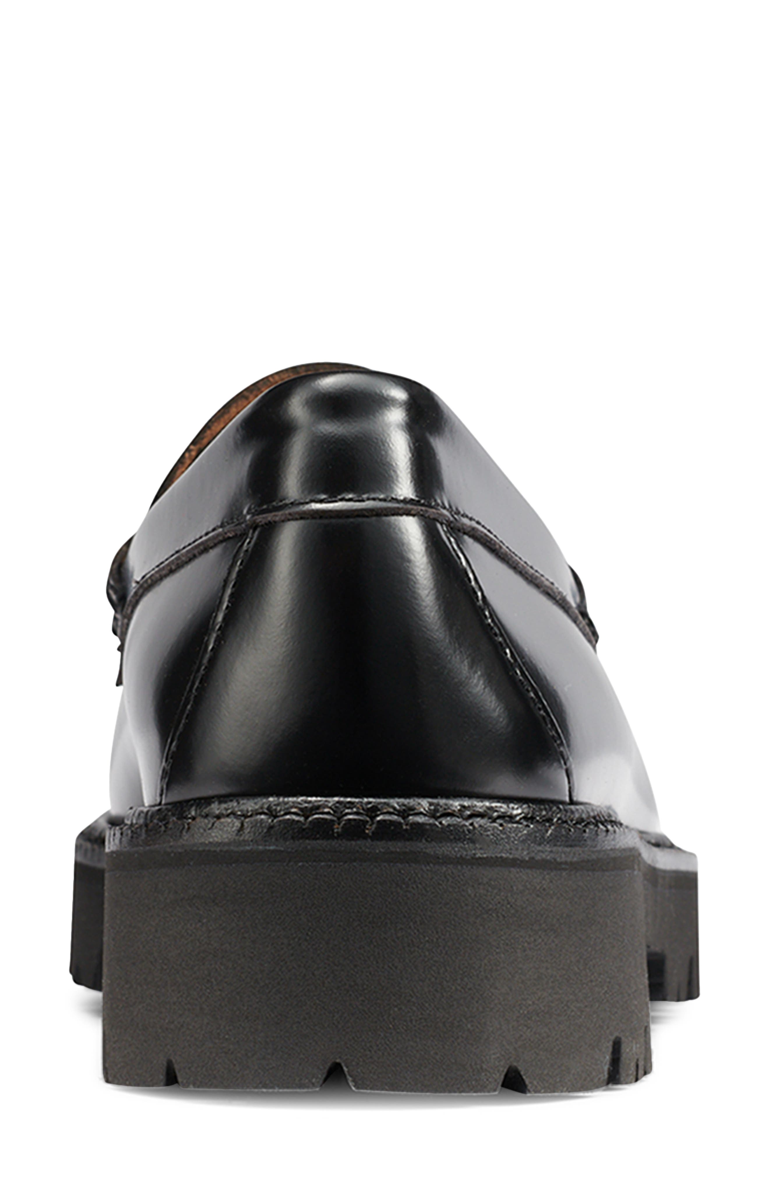 G.H.BASS Whitney Super Lug Sole Penny Loafer, Alternate, color, Black