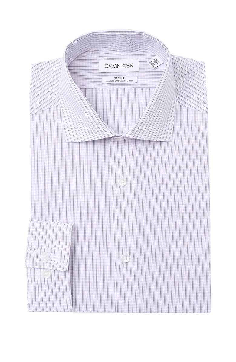 Calvin Klein Steel+ Slim Fit Dress Shirt, Main, color,