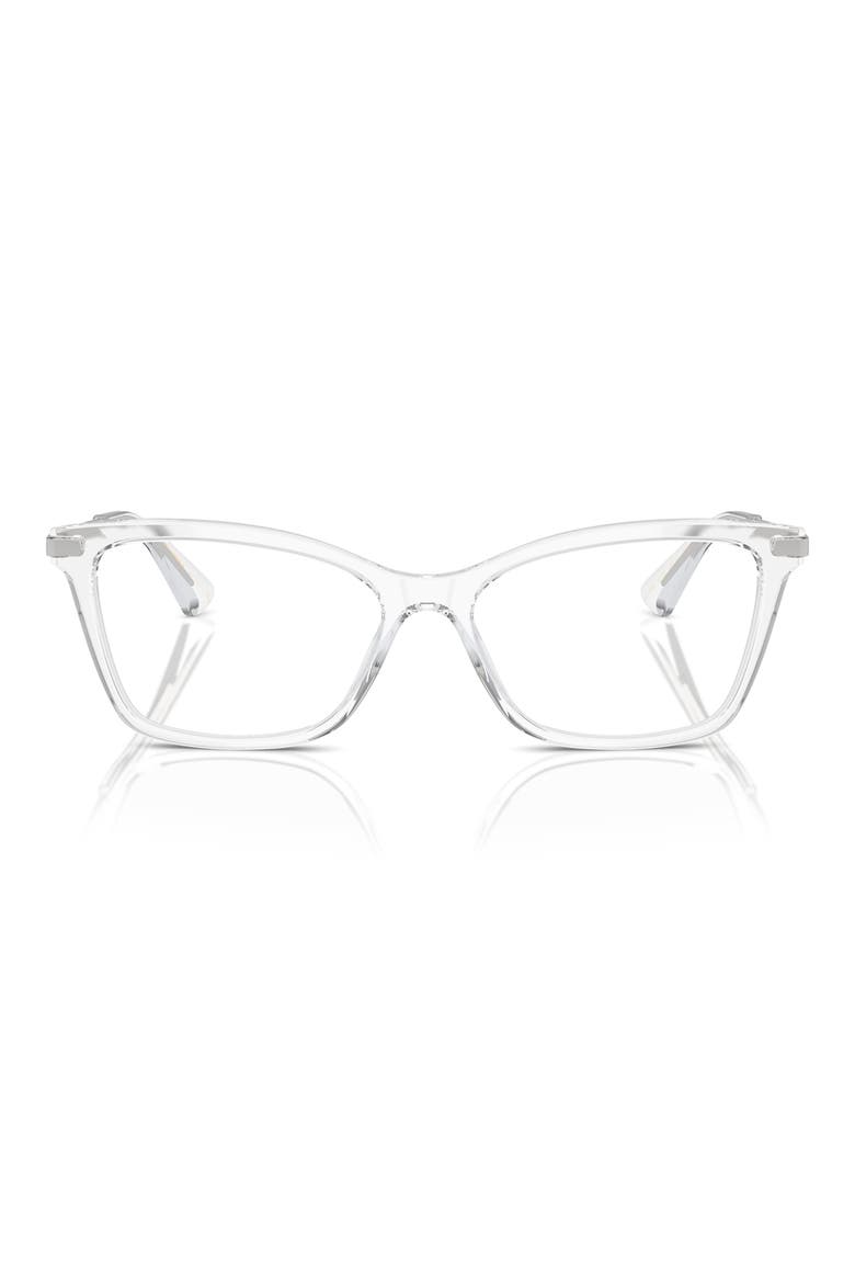56mm Rectangular Optical Glasses, Main, color, CRYSTAL