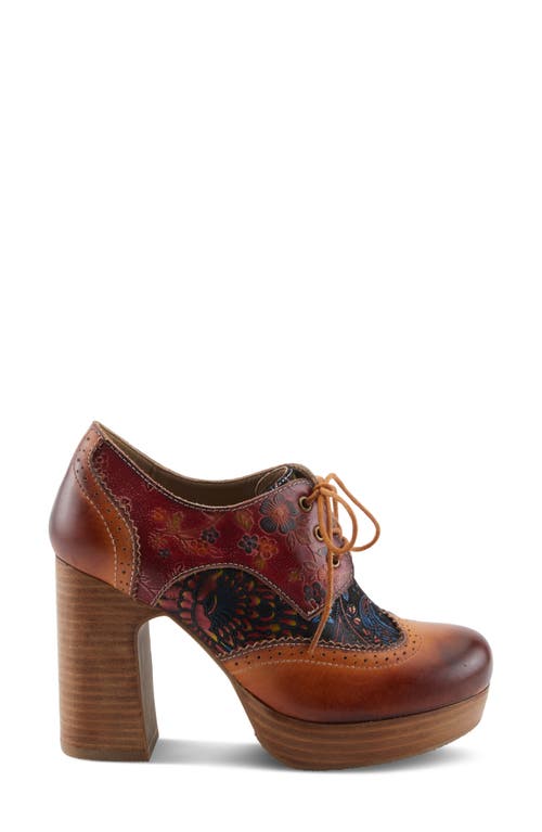 L'artiste By Spring Step Tothemax Wingtip Platform Derby In Multi
