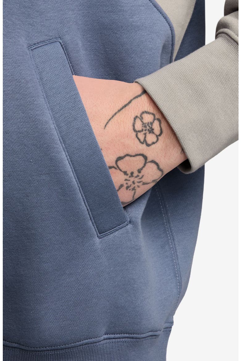 Club Fleece Hoodie Pullover, Alternate, color, WORLD INDIGO/ COLLEGE GREY