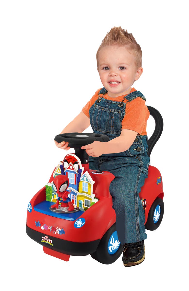 Marvel Kiddieland Lights N' Sounds Spidey Adventure Rideon, Alternate, color, Multicolored