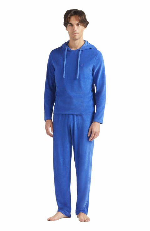 Men's Terry Long-Sleeved Hooded T-Shirt