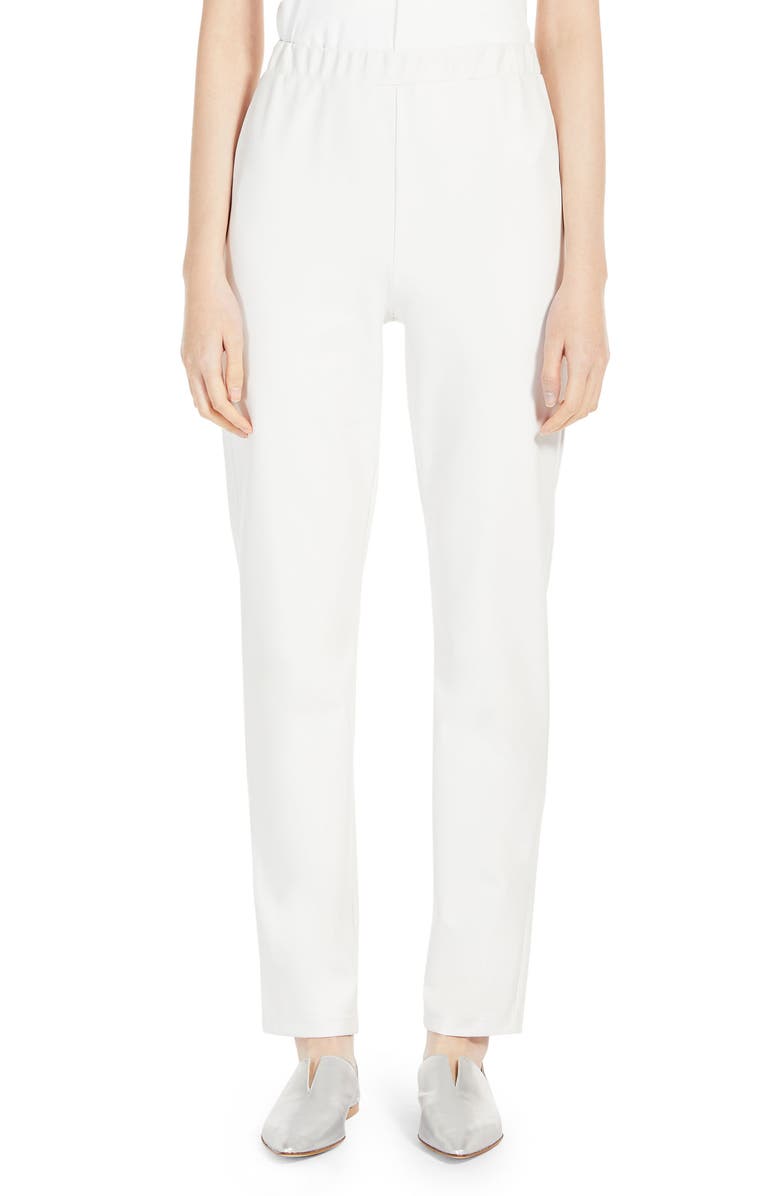 Max Mara Leisure Zefir Pull-On Straight Leg Faux Leather Pants, Main, color, 