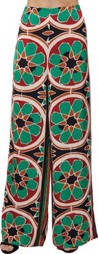 CIEBON Kat Geo Print Wide Leg Pants