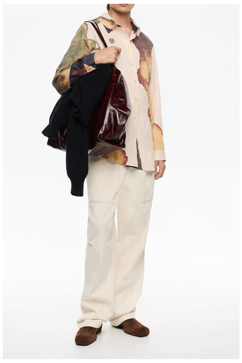 Abstract Crinkled Shirt, Alternate, color, ABSTRACT LIGHT YELLOW