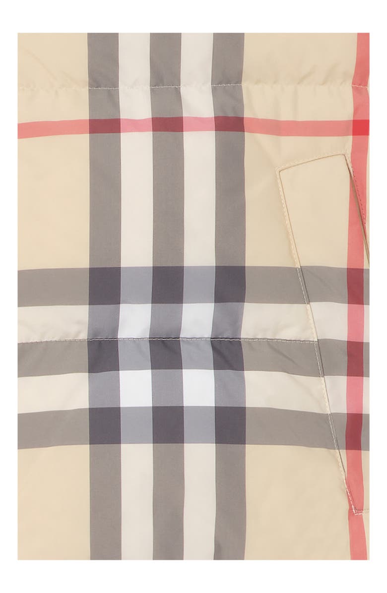 Burberry Check Puffer Gilet, Alternate, color, Pale Stone