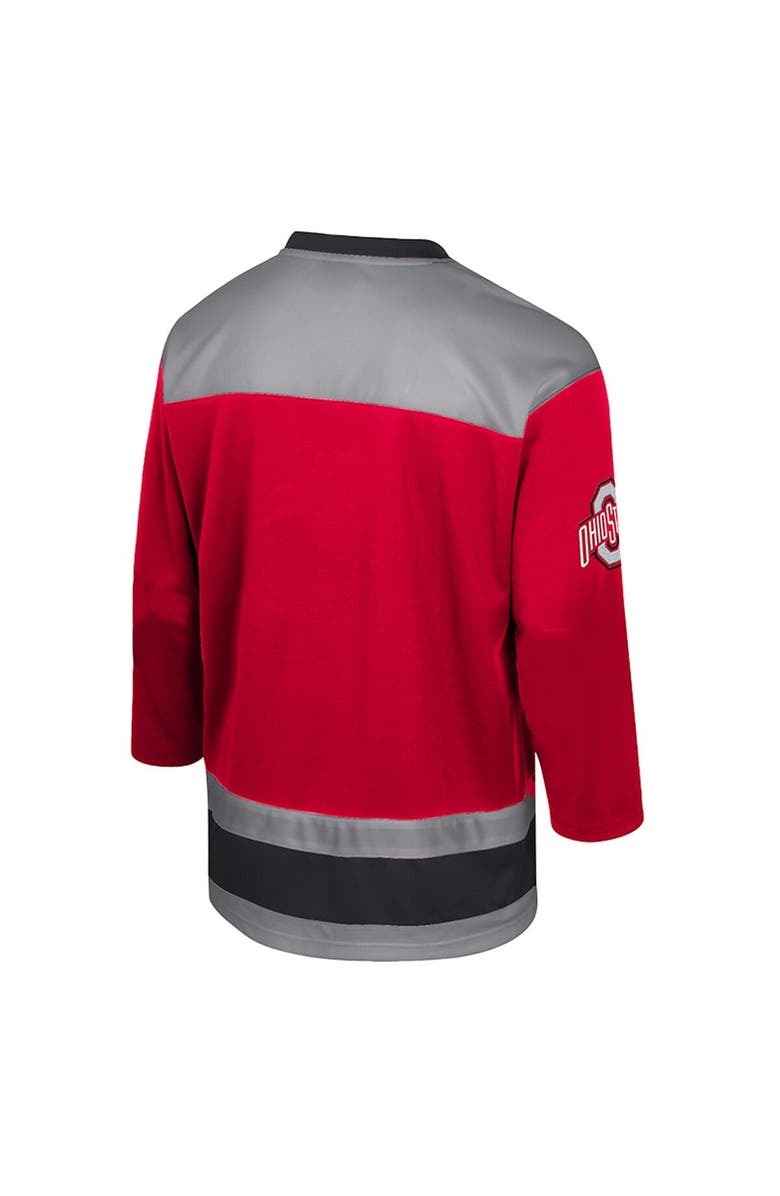 COLOSSEUM Men's Colosseum  Scarlet Ohio State Buckeyes Athletic Machine Fashion Hockey Jersey, Alternate, color, Scarlet