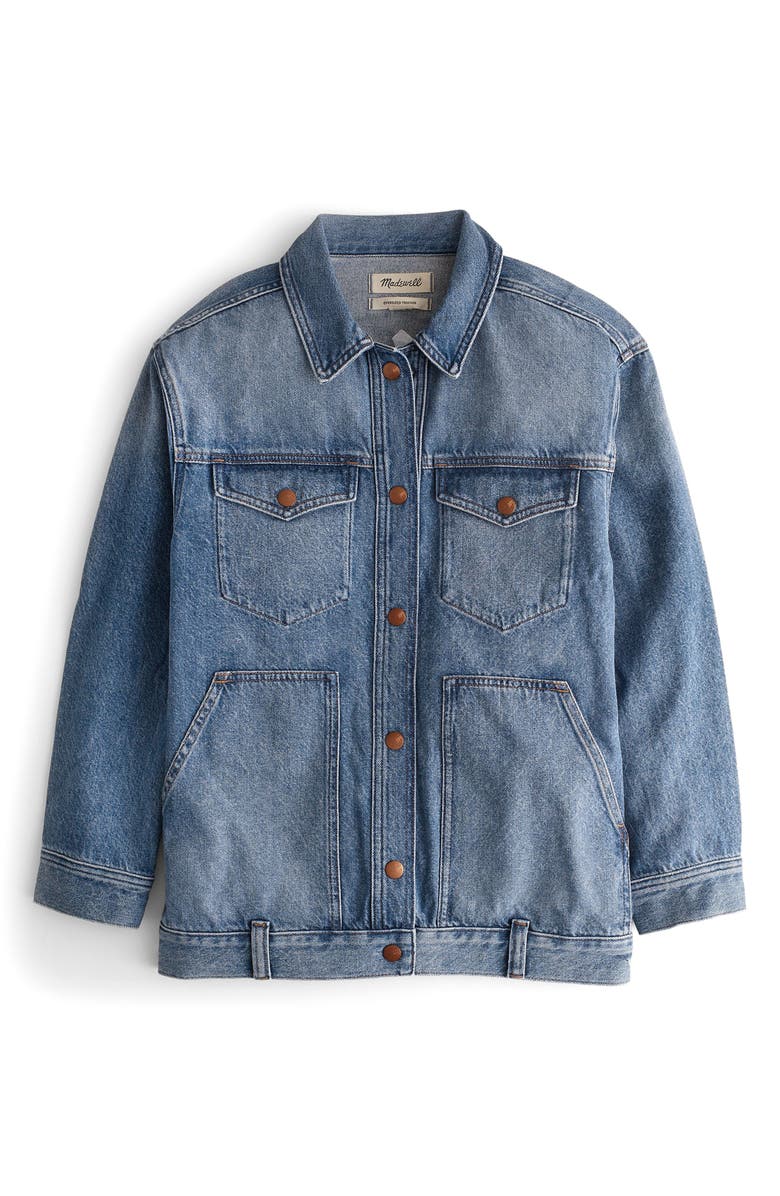 Madewell The Oversized Trucker Jean Jacket, Main, color, 