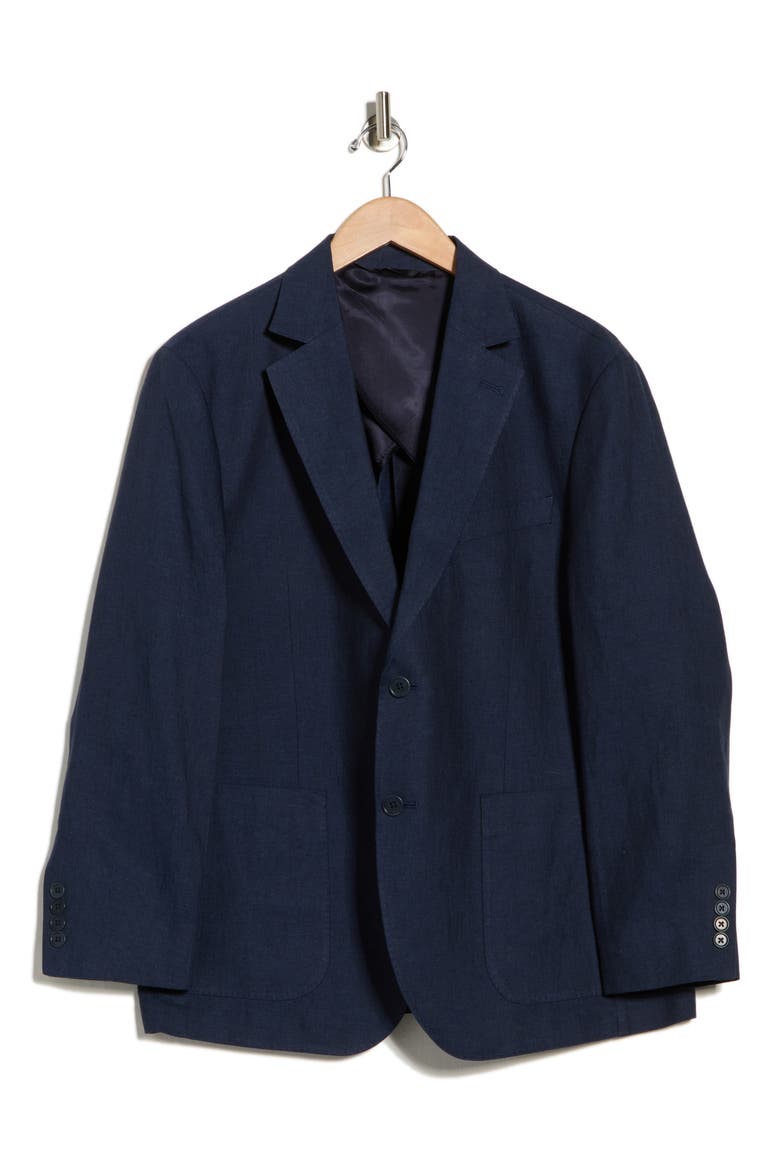 Henrik Trim Fit Solid Italian Linen Suit Separate Jacket, Alternate, color, NAVY NIGHT