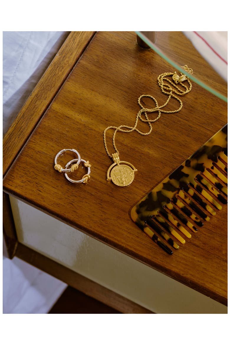 x Lucy Williams Small Knot Hoop Earrings, Alternate, color, GOLD PLATED/SILVER PLATED