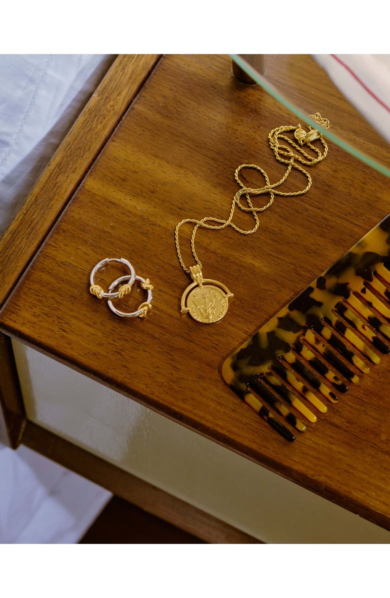 Missoma x Lucy Williams Small Knot Hoop Earrings, Alternate, color, Gold Plated/Silver Plated