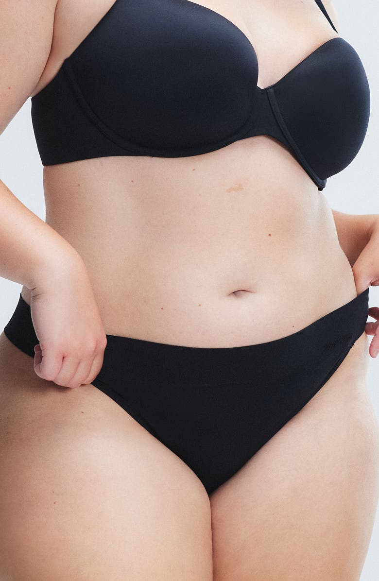 SAVAGE X FENTY Soft 'N Savage Thong, Alternate, color, Black Caviar