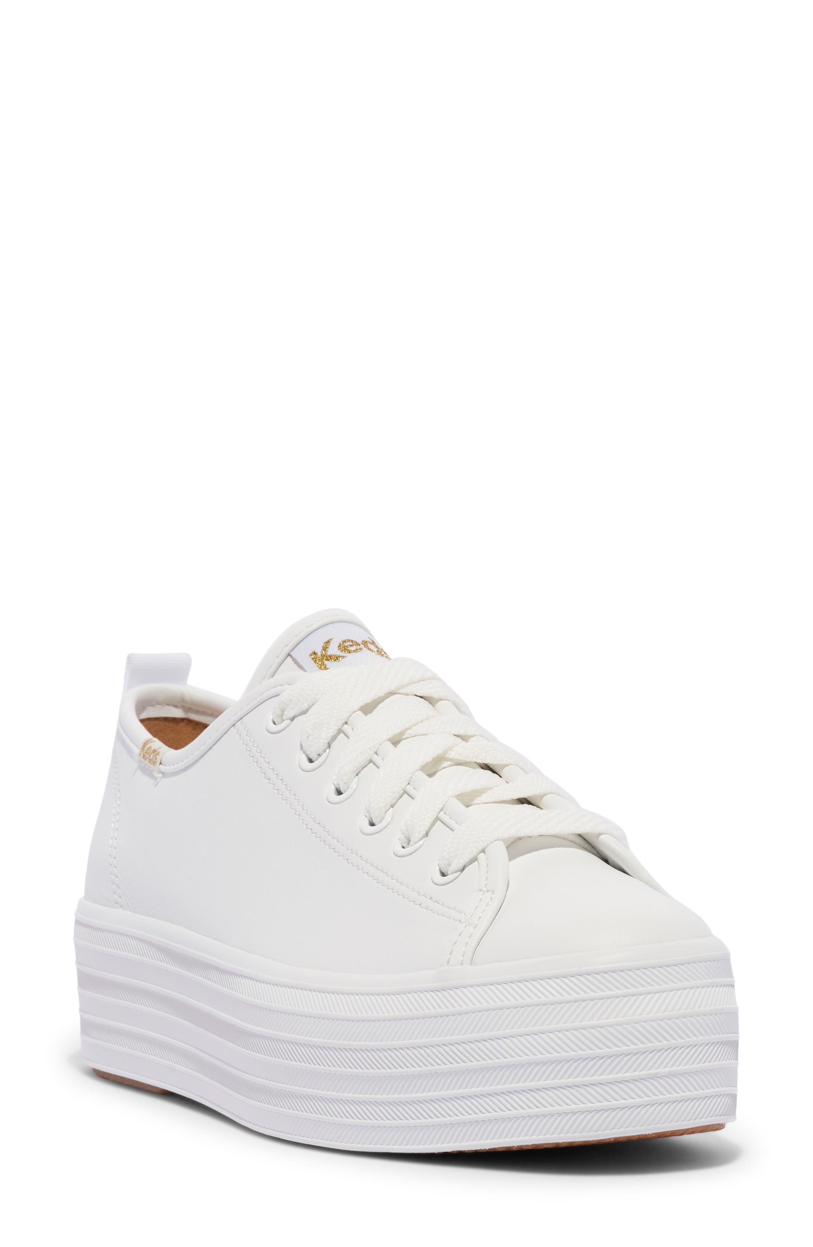 Keds<sup>®</sup> Triple Up Sneaker, Main, color, White Leather