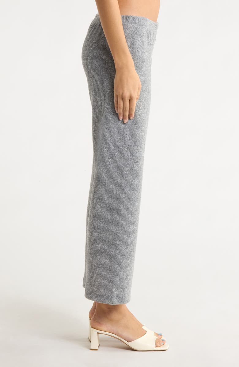 Bella Venice The Teala Low Rise Rib Pants, Alternate, color, Heather Grey