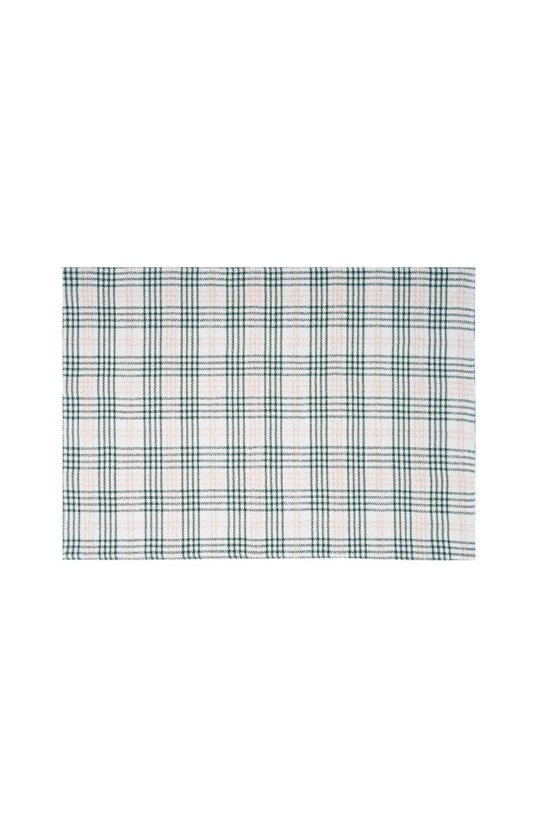 C&F Home Sage & Gold Plaid Placemats Set of 6, 13" x 19", Alternate, color, Gray