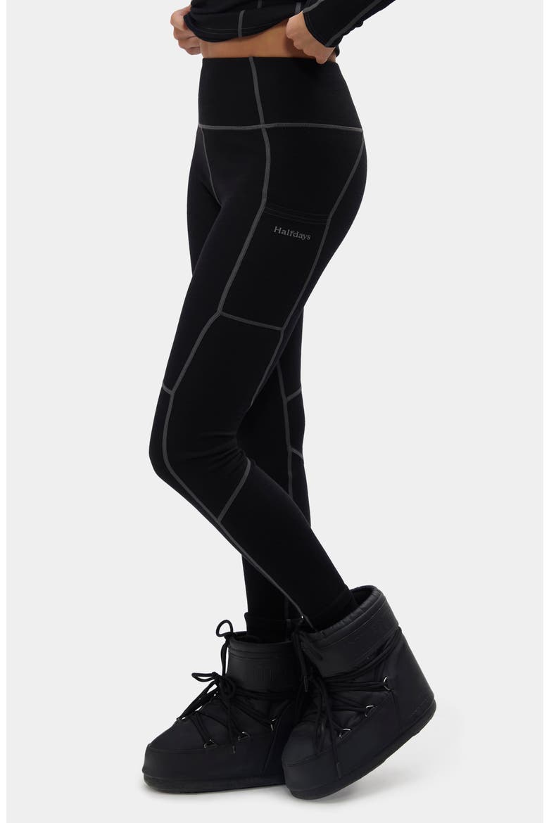 Hallie High Waist Leggings, Alternate, color, BLACK