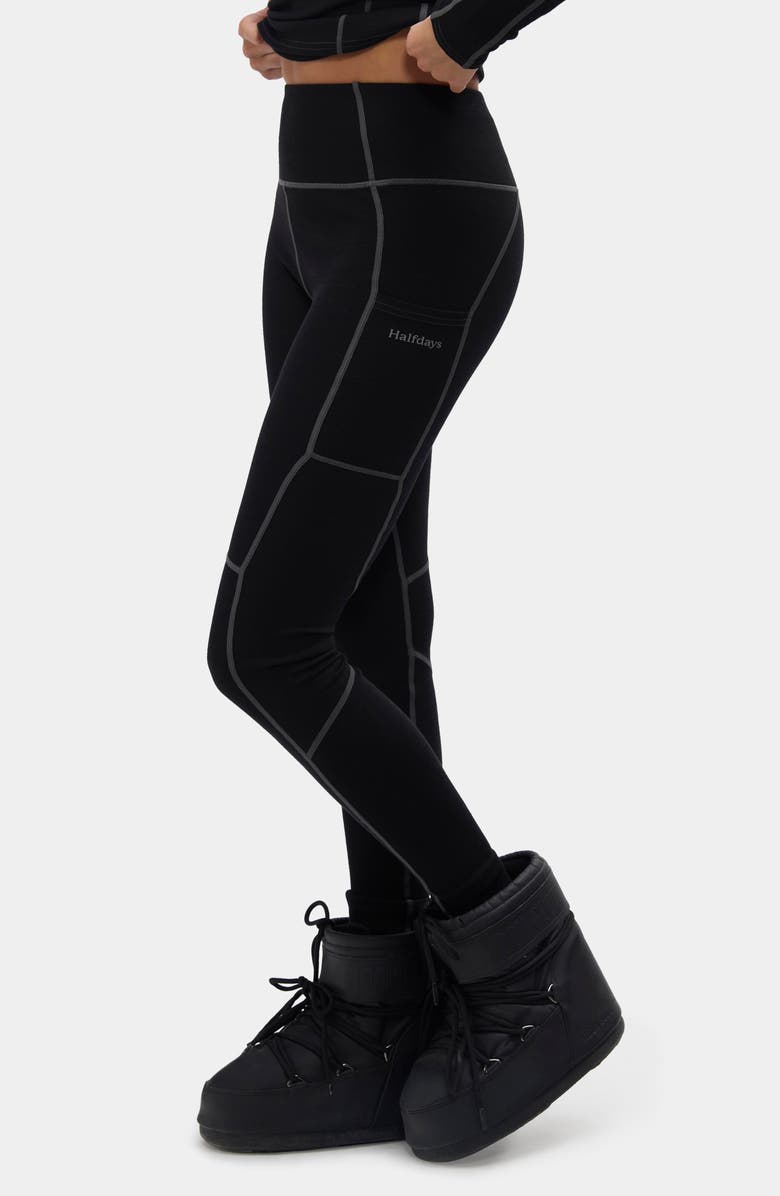 Halfdays Hallie High Waist Leggings, Alternate, color, Black