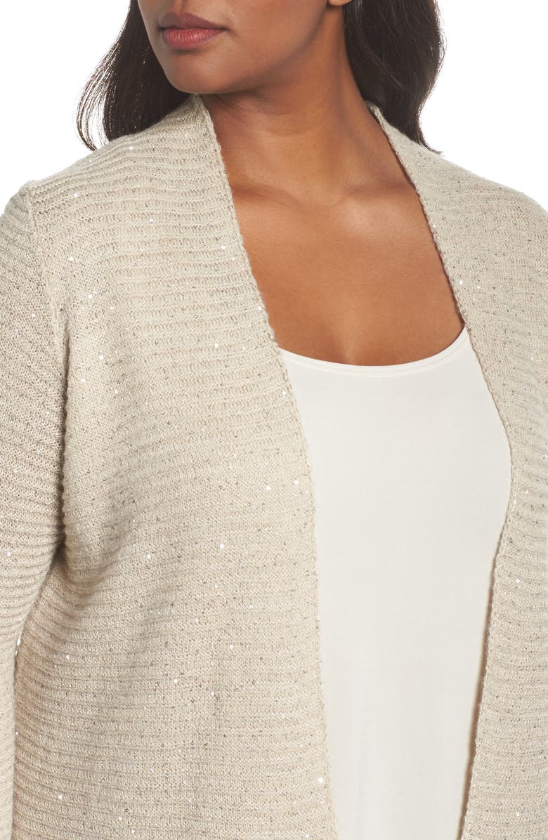 Persona by Marina Rinaldi Meringa Sequin Cardigan, Alternate, color, 