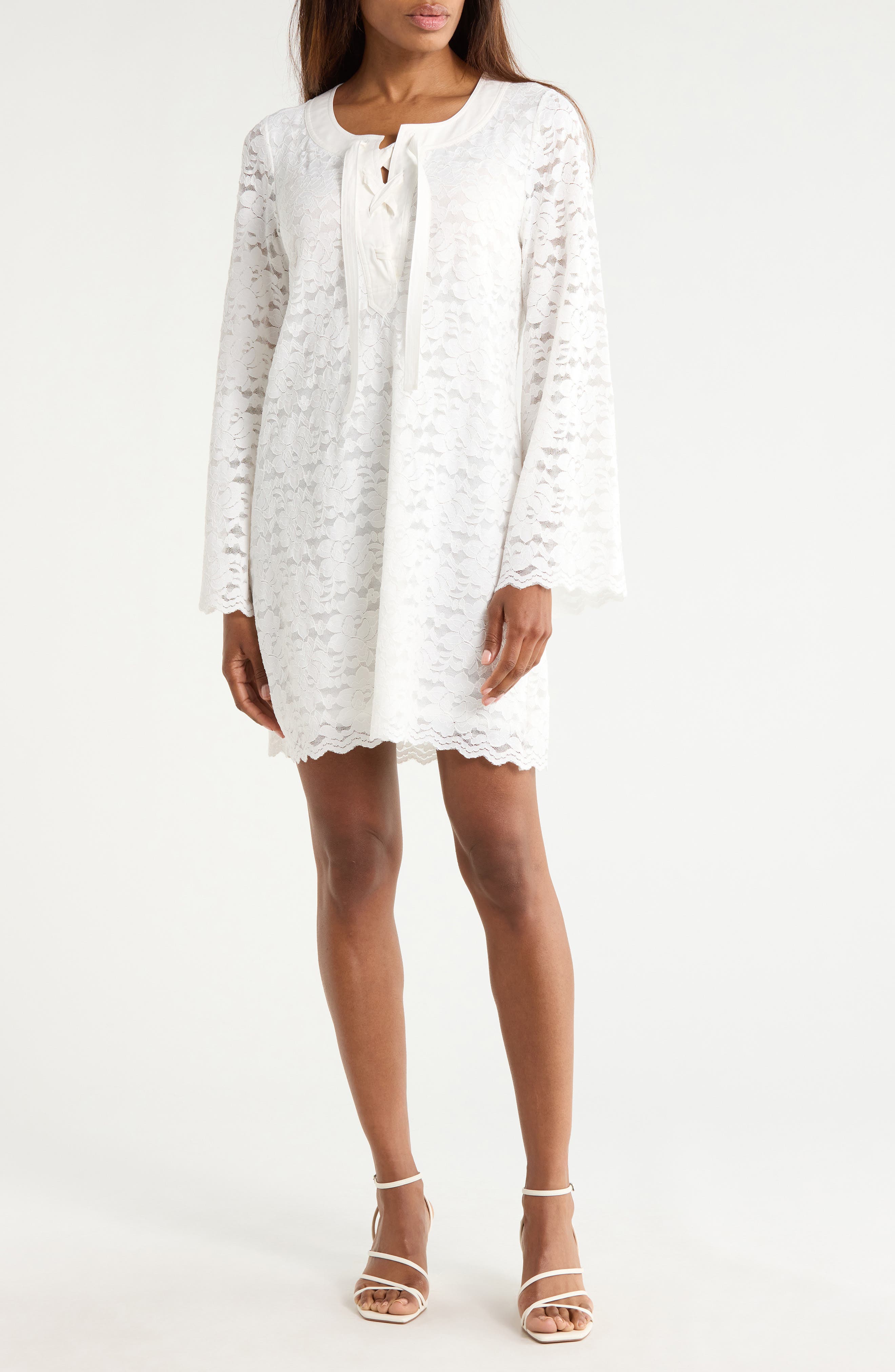 DVF Parker Long Sleeve Lace Dress