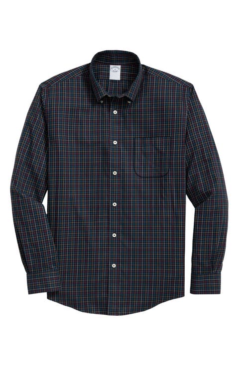 Regular Fit Twill Non-Iron Stretch Button-Down Shirt
