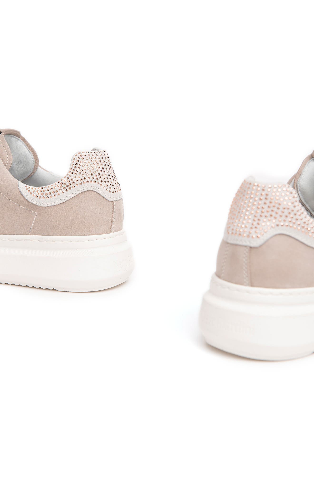 NeroGiardini Suede Retro Sneaker, Alternate, color, Beige