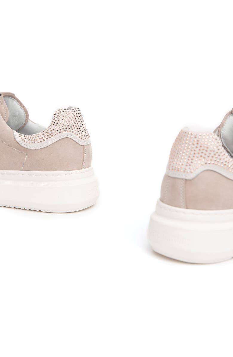 NeroGiardini Suede Retro Sneaker, Alternate, color, Beige