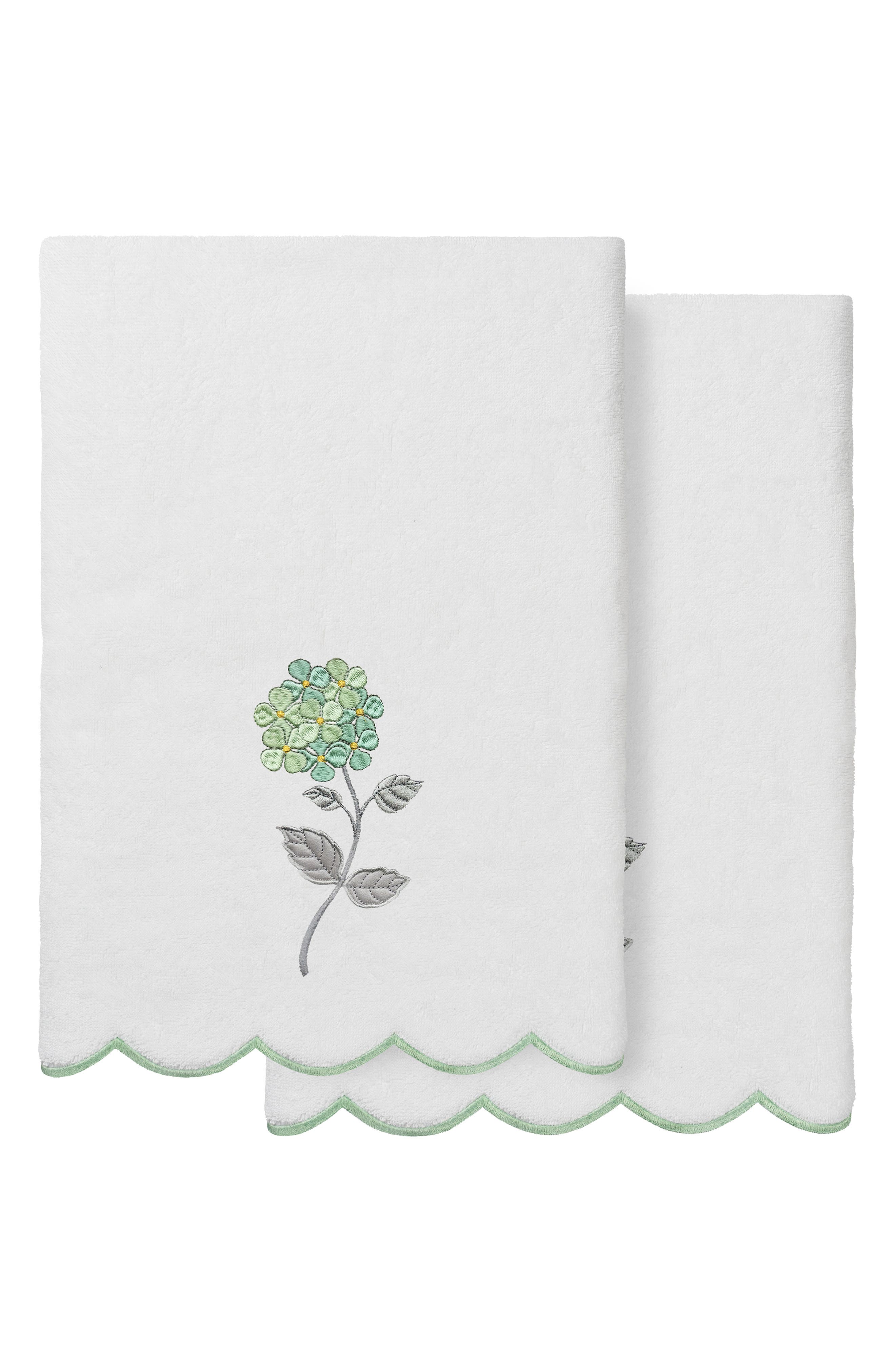 Hydea Scalloped 2-Piece Bath Towel Set