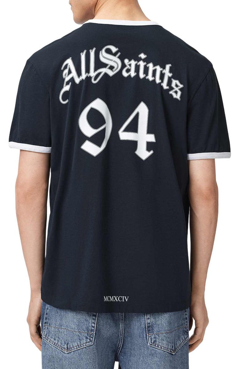 AllSaints Bleus Cotton T-Shirt, Alternate, color, Navy Blue