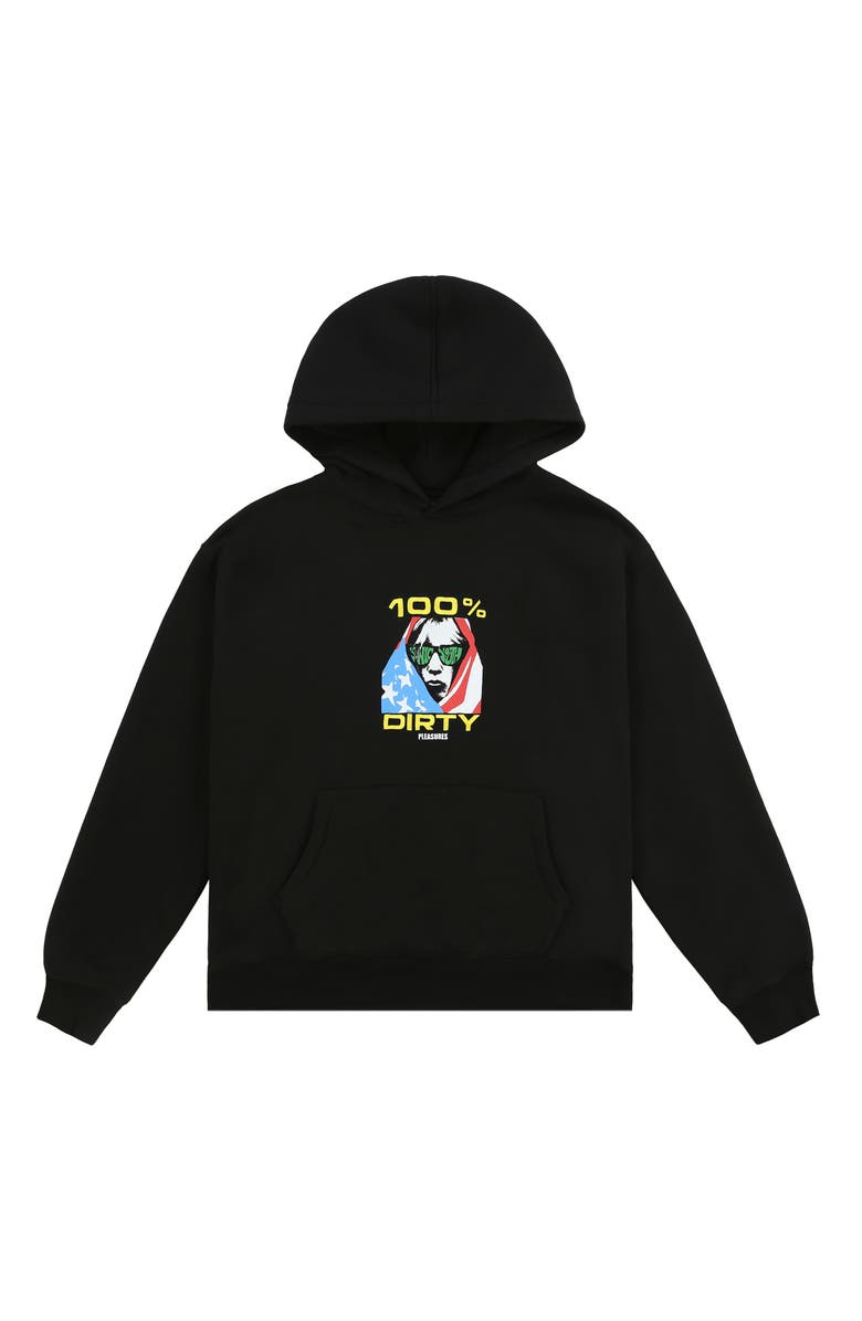 PLEASURES Dirty Oversize Cotton Graphic Hoodie, Alternate, color,