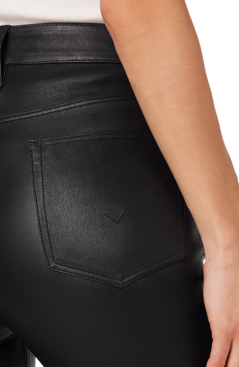 Hudson Jeans Faye Ultra High Waist Flare Leather Pants, Alternate, color,
